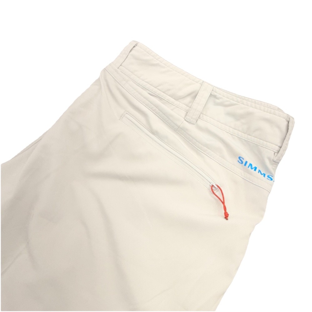 Simms Shorts Mens Medium 2XL Khaki Gray Solarflex 10" Fishing Guide Cargo Hiking